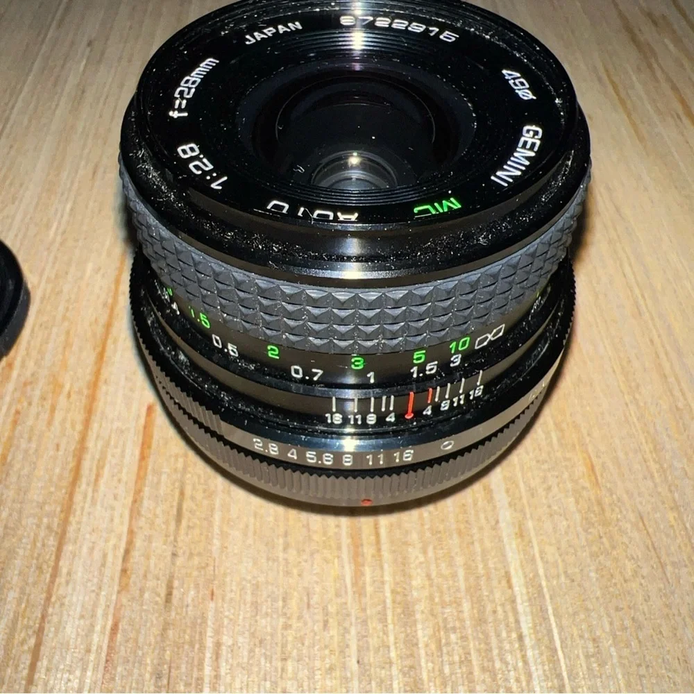 Gemini MC Auto 1:2.8 f=28mm Lens Minolta Mount Made in Japan Pre-owned Good!!